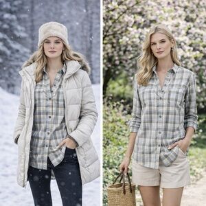 Lundhags Plaid Shirt with Yellow Accents